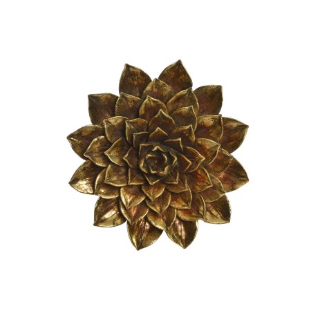 Decoração de Parede DKD Home Decor Dourado Flor 23 x 3 x 23 cm de DKD Home Decor, Adornos - Ref: S3029429, Preço: 15,28 €, De...