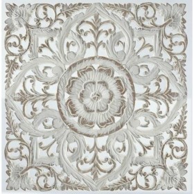 Décoration murale DKD Home Decor Blanc Mandala Bois MDF (60 x 2 x 60 cm) de DKD Home Decor, Objets de décoration - Réf : S302...