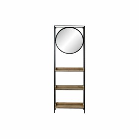 Miroir mural DKD Home Decor Noir Naturel Bois Métal Miroir 61 x 17,5 x 181 cm de DKD Home Decor, Miroirs muraux - Réf : S3029...