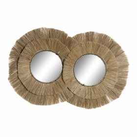 Wall mirror DKD Home Decor Crystal Jute (117 x 6 x 77 cm) by DKD Home Decor, Wall-Mounted Mirrors - Ref: S3029564, Price: 96,...