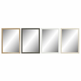 Wall mirror DKD Home Decor 56 x 2 x 76 cm Crystal Natural Grey Brown White polystyrene (4 Pieces) by DKD Home Decor, Wall-Mou...