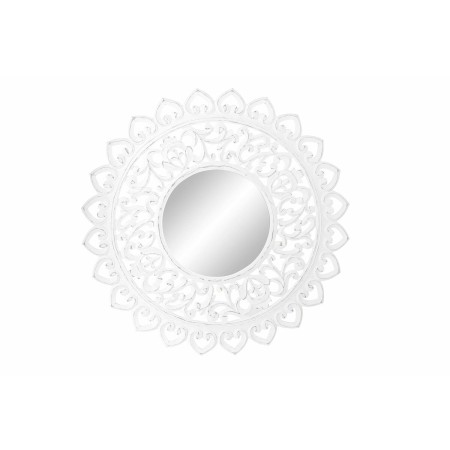 Specchio da parete DKD Home Decor Cristallo Bianco Mandala Legno MDF Decapaggio (90 x 2,5 x 90 cm) di DKD Home Decor, Specchi...