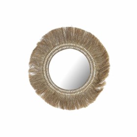 Wall mirror DKD Home Decor Crystal Natural Jute (60 x 2 x 60 cm) by DKD Home Decor, Wall-Mounted Mirrors - Ref: S3029632, Pri...