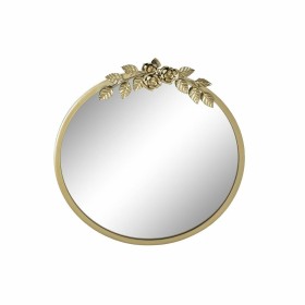 Wall mirror DKD Home Decor Golden Metal Flowers (60 x 4 x 66 cm) by DKD Home Decor, Wall-Mounted Mirrors - Ref: S3029676, Pri...