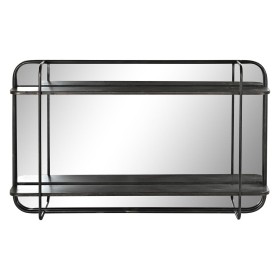 Miroir mural DKD Home Decor Noir Métal (80 x 12 x 50 cm) de DKD Home Decor, Miroirs muraux - Réf : S3029687, Prix : 117,33 €,...