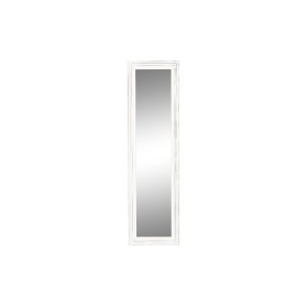 Wall mirror DKD Home Decor White Wood Crystal MDF Wood Stripped Scandi 160 x 2,5 x 45 cm by DKD Home Decor, Wall-Mounted Mirr...