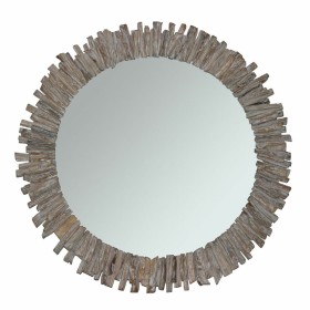 Wall mirror Alexandra House Living White Cream Metal Pine 2 x 60 x 60 cm | Tienda24 - Global Online Shop Tienda24.eu