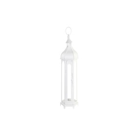 Lanterne DKD Home Decor Verre Métal Blanc (20 x 17 x 55 cm) de DKD Home Decor, Bougeoirs et chandeliers - Réf : S3029794, Pri...