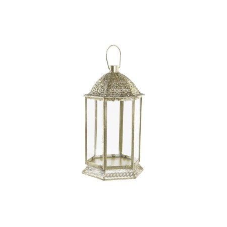 Lantern DKD Home Decor Crystal Golden Metal (21 x 19 x 37 cm) by DKD Home Decor, Candelabras and candle holders - Ref: S30298...