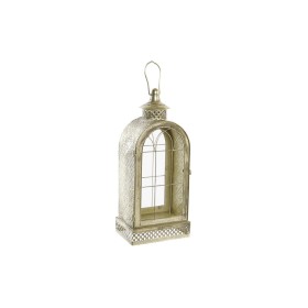 Lanterne DKD Home Decor Verre Doré Métal (18 x 13 x 43 cm) de DKD Home Decor, Bougeoirs et chandeliers - Réf : S3029802, Prix...