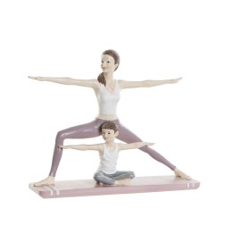 Decorative Figure DKD Home Decor 24 x 6,5 x 19,5 cm Scandi Pink Yoga by DKD Home Decor, Ornaments - Ref: S3029834, Price: 23,...