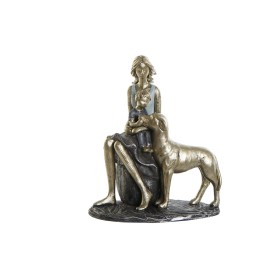 Figura Decorativa DKD Home Decor Azul Dourado Mulher 15 x 9,5 x 18 cm de DKD Home Decor, Adornos - Ref: S3029843, Preço: 13,7...