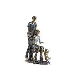 Decorative Figure DKD Home Decor 17,5 x 7,5 x 24,5 cm Blue Golden Pair by DKD Home Decor, Ornaments - Ref: S3029845, Price: 1...