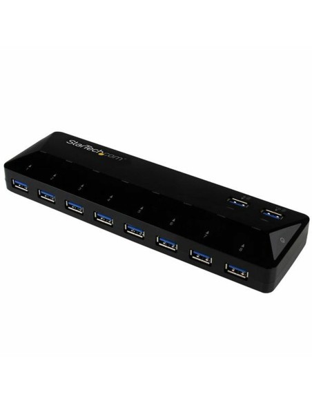 USB Hub Startech ST103008U2C USB 3.0 x 10 Black | Tienda24 Tienda24.eu