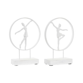 Figura Decorativa DKD Home Decor 23 x 9 x 33 cm Blanco Bailarina Ballet (2 Unidades) de DKD Home Decor, Adornos - Ref: S30299...