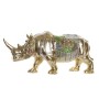 Decorative Figure DKD Home Decor Golden Resin Multicolour Rhinoceros (55 x 17,5 x 25 cm) | Tienda24 - Global Online Shop Tienda24.eu