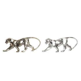 Decorative Figure DKD Home Decor 46,5 x 10 x 18 cm Silver Golden Panther (2 Units) by DKD Home Decor, Ornaments - Ref: S30299...