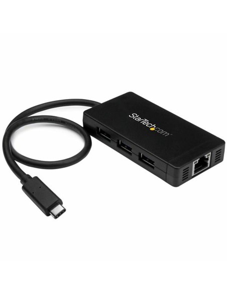 Hub USB Startech HB30C3A1GE Schwarz 2100 W | Tienda24 Tienda24.eu