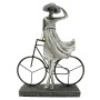 Decorative Figure DKD Home Decor Lady Silver Bicycle Metal Resin (27,5 x 9,5 x 34,5 cm) by DKD Home Decor, Ornaments - Ref: S...