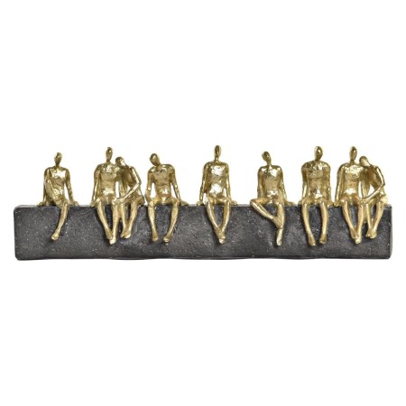 Figura Decorativa DKD Home Decor Dourado Resina Cinzento escuro Pessoas Moderno (45,3 x 6,8 x 13,7 cm) de DKD Home Decor, Ado...