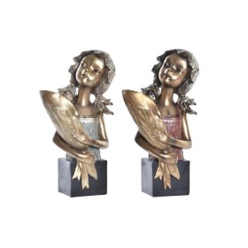 Figura Decorativa Face Prateado 19,5 x 38 x 10,5 cm (4 Unidades) | Tienda24 - Global Online Shop Tienda24.eu