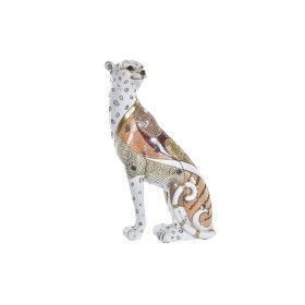 Figura Decorativa DKD Home Decor 15 x 8 x 25 cm Laranja Branco Leopardo Colonial de DKD Home Decor, Adornos - Ref: S3030093, ...