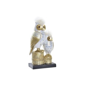 Decorative Figure DKD Home Decor 14,5 x 9 x 26 cm Owl Golden White by DKD Home Decor, Ornaments - Ref: S3030099, Price: 24,01...