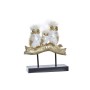 Figura Decorativa DKD Home Decor Tronco 24 x 9 x 26 cm Búhos Negro Dorado Blanco de DKD Home Decor, Adornos - Ref: S3030100, ...