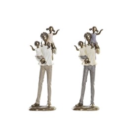 Statua Decorativa DKD Home Decor Bianco Rame Famiglia 10 x 6 x 28 cm (2 Unità) di DKD Home Decor, Soprammobili - Rif: S303011...