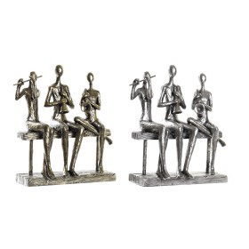 Statua Decorativa DKD Home Decor 18 x 8 x 21 cm Dorato Rame Musicista (2 Unità) di DKD Home Decor, Soprammobili - Rif: S30301...