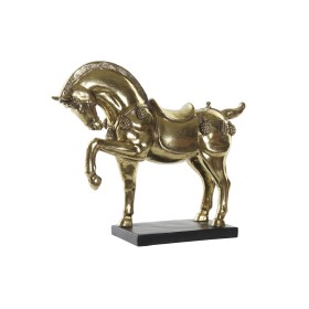 Figurine Décorative DKD Home Decor 29 x 9 x 25 cm Cheval Noir Doré de DKD Home Decor, Objets de décoration - Réf : S3030146, ...