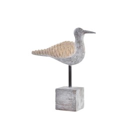 Statua Decorativa DKD Home Decor Grigio Naturale Uccello Mediterraneo 23 x 9 x 26,7 cm di DKD Home Decor, Soprammobili - Rif:...