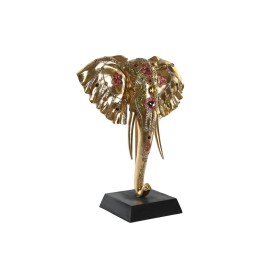 Decorative Figure DKD Home Decor 43 x 22 x 55,5 cm Elephant Black Golden Colonial by DKD Home Decor, Ornaments - Ref: S303019...