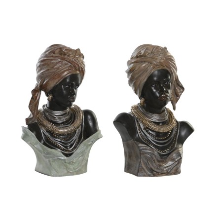 Figurine Décorative DKD Home Decor 26 x 17 x 40 cm Noir Beige Colonial Africaine (2 Unités) | Tienda24 - Global Online Shop Tienda24.eu