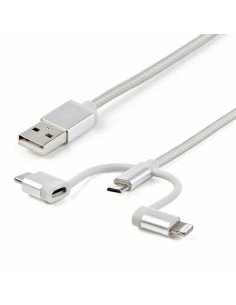 USB A to USB C Cable DCU Black (1,5M) | Tienda24 Tienda24.eu