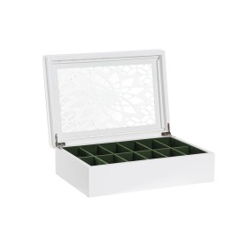 Box for watches DKD Home Decor White Crystal MDF Wood 29 x 20 x 9 cm (12 Units) by DKD Home Decor, Watch Boxes - Ref: S303074...