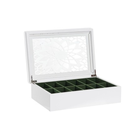 Caja para Relojes DKD Home Decor Blanco Cristal Madera MDF 29 x 20 x 9 cm (12 Unidades) de DKD Home Decor, Cajas para relojes...