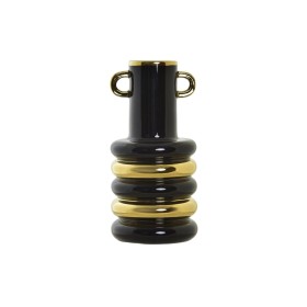 Vase DKD Home Decor Porzellan Schwarz Gold zweifarbig Moderne 15 x 15 x 29 cm von DKD Home Decor, Vasen - Ref: S3030925, Prei...