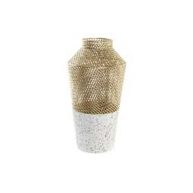 Buy Vase DKD Home Decor Grey Golden Metal Modern