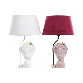 Desk lamp DKD Home Decor Red Resin Light Pink 220 V 50 W 30 x 30 x 49 cm (2 Units) by DKD Home Decor, Bedside and Table Lamps...