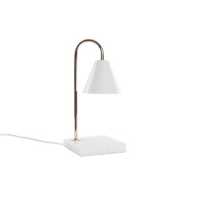 Desk lamp DKD Home Decor Golden White (15 x 15 x 33 cm) by DKD Home Decor, Bedside and Table Lamps - Ref: S3031227, Price: 32...