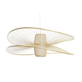 Deckenlampe DKD Home Decor Weiß natürlich Bambus 50 W 100 x 100 x 32 cm von DKD Home Decor, Deckenleuchten - Ref: S3031312, P...