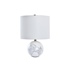 Lampe de bureau DKD Home Decor Blanc Doré Métal 50 W 220 V 36 x 36 x 52 cm de DKD Home Decor, Lampes de chevet - Réf : S30313...