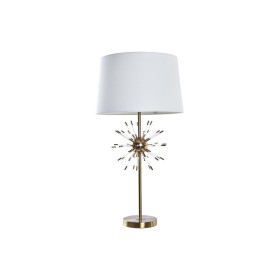 Lampada da tavolo DKD Home Decor Dorato Metallo Bianco 41 x 41 x 80 cm 220 V 50 W di DKD Home Decor, Lampade da tavolo e abat...