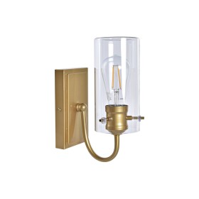 Lámpara de Pared DKD Home Decor Cristal Dorado Metal Transparente 220 V 50 W (13 x 17 x 27 cm) de DKD Home Decor, Lámparas de...