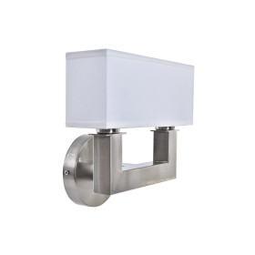 Wall Lamp DKD Home Decor Silver Metal Polyester White 220 V 40 W (25 x 14 x 24 cm) by DKD Home Decor, Multi-armed Lights - Re...