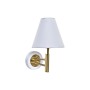 Lampada da Parete DKD Home Decor 25W Dorato Metallo Poliestere Bianco 220 V (19 x 25 x 30 cm) di DKD Home Decor, Lampadario a...