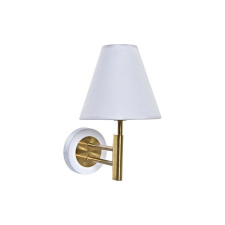 Luminária de parede DKD Home Decor 25W Dourado Metal Poliéster Branco 220 V (19 x 25 x 30 cm) | Tienda24 - Global Online Shop Tienda24.eu