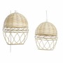 Suspension DKD Home Decor Blanc Marron Clair 220 V 50 W (38 x 38 x 75 cm) | Tienda24 - Global Online Shop Tienda24.eu