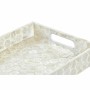 Plateau apéritif DKD Home Decor Mosaïque Blanc Nacre noire 30 x 20 x 4 cm Boho de DKD Home Decor, Plats et plateaux - Réf : S...